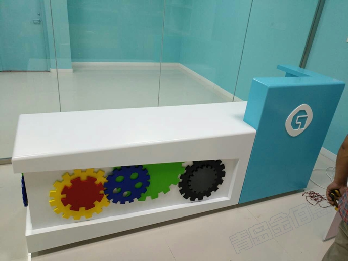 接待臺收銀臺，亮點(diǎn)在齒輪